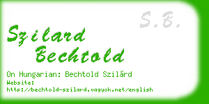 szilard bechtold business card