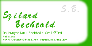 szilard bechtold business card